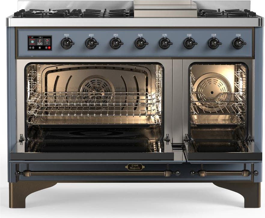 Ilve UM48FQNR3BGB Blue Grey With Burnished Trim, Natural Gas