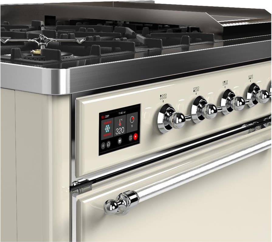 Ilve UM48FQNR3AWC Antique White With Chrome Trim, Natural Gas