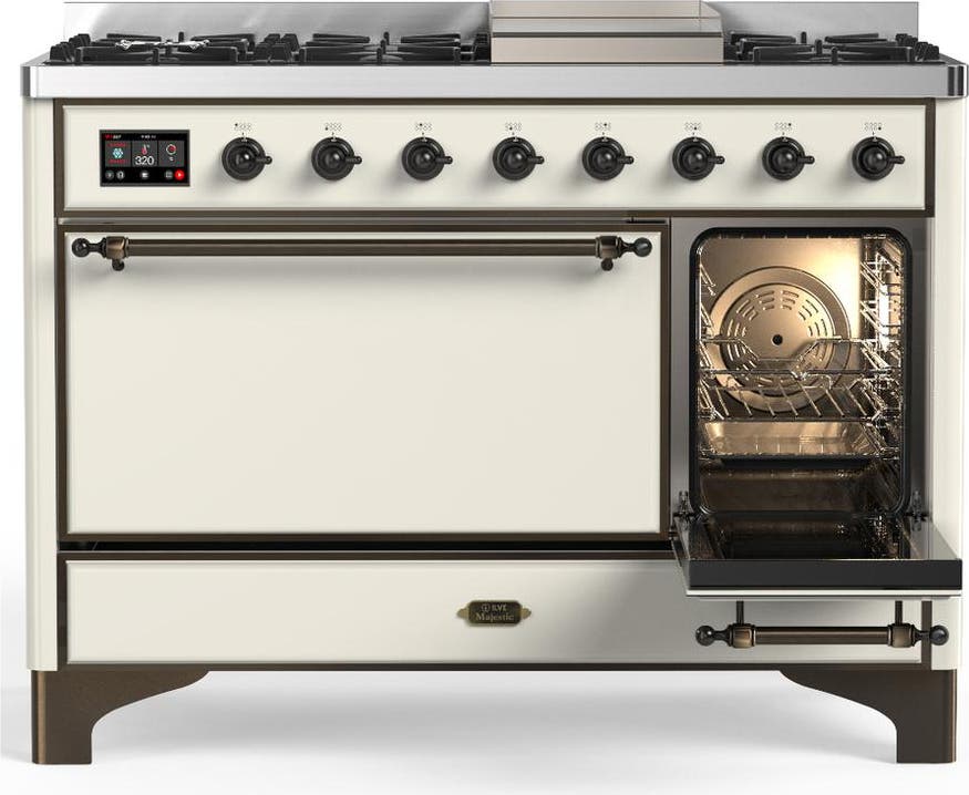 Ilve UM48FQNR3AWB Antique White With Burnished Trim, Natural Gas