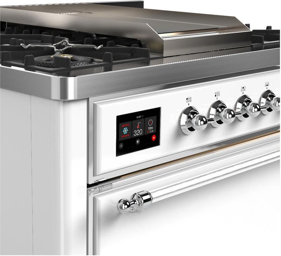 Ilve UM36FQNR3WHC White With Chrome Trim, Natural Gas
