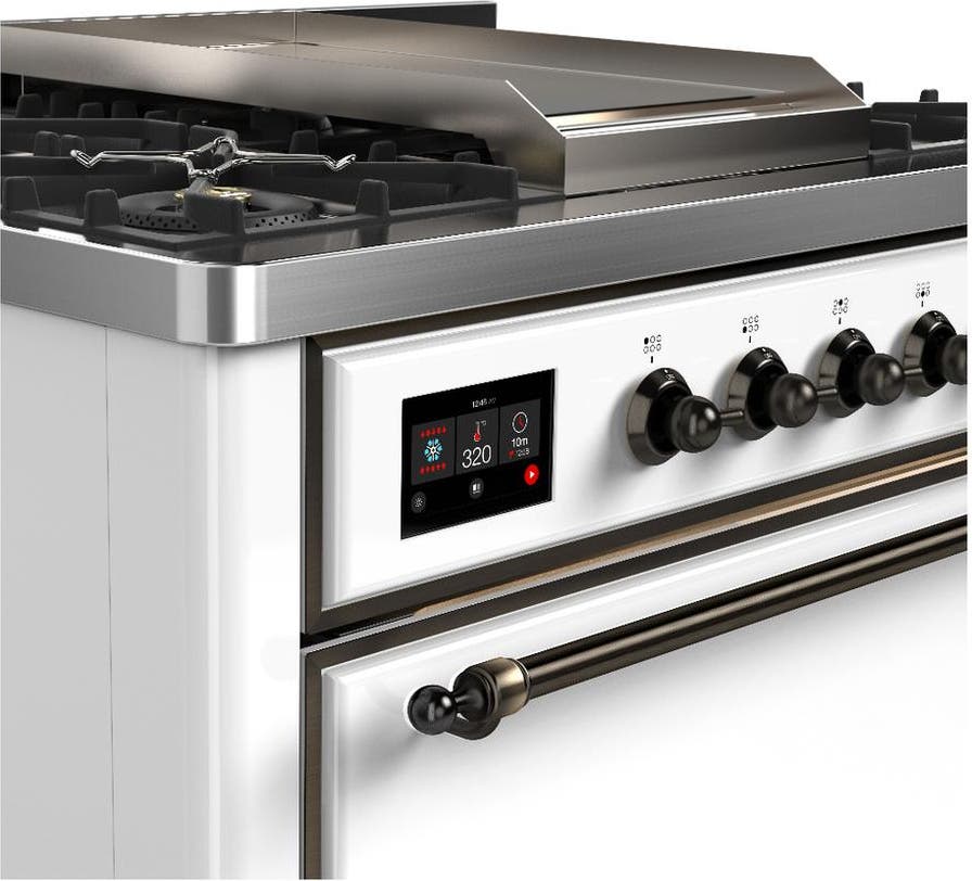 Ilve UM36FQNR3WHB White With Burnished Trim, Natural Gas