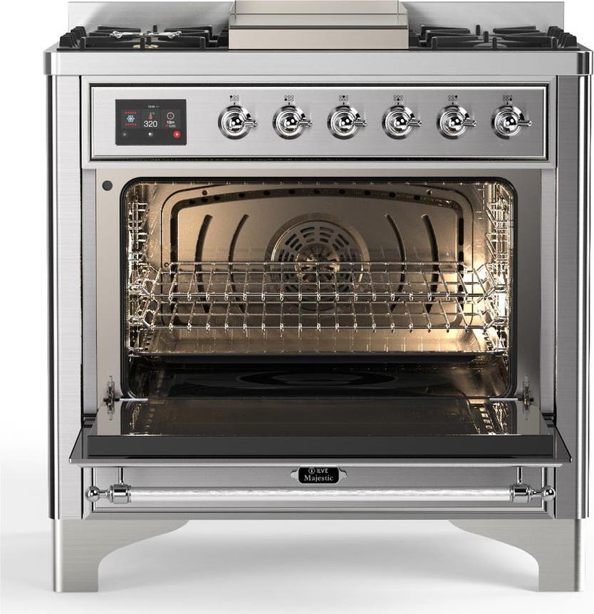 Ilve UM36FQNR3SSCLP Stainless Steel With Chrome Trim, Liquid Propane