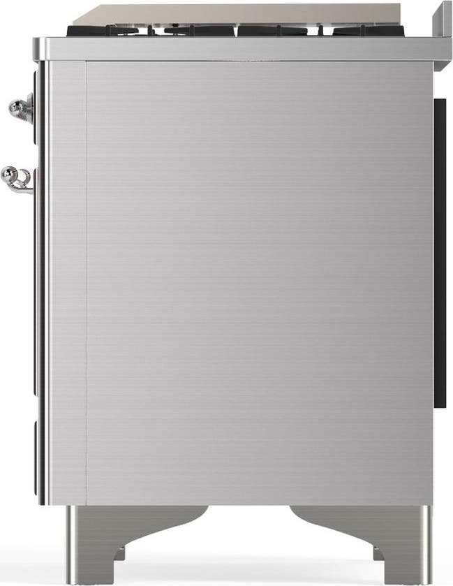 Ilve UM36FQNR3SSC Stainless Steel With Chrome Trim, Natural Gas