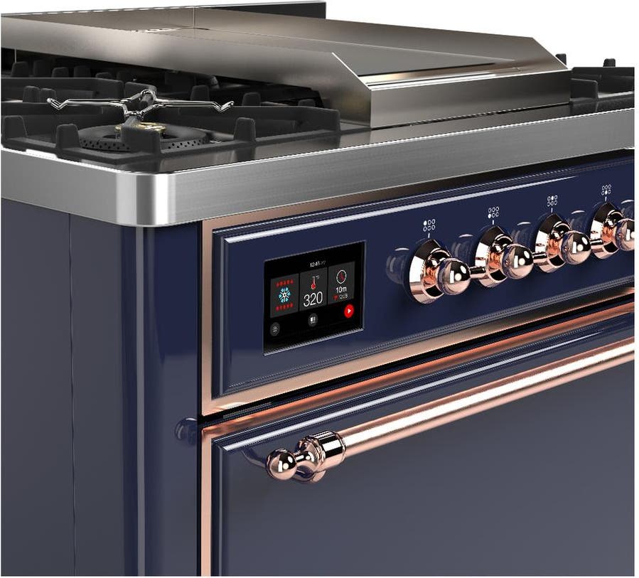 Ilve UM36FQNR3MBPLP Midnight Blue With Copper Trim, Liquid Propane