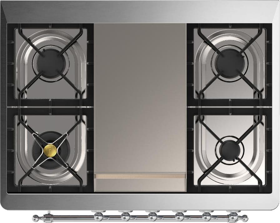 Ilve UM36FQNR3EGC Emerald Green With Chrome Trim, Natural Gas