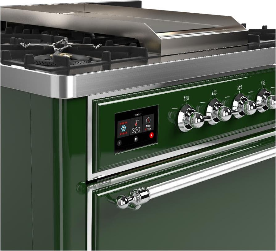 Ilve UM36FQNR3EGC Emerald Green With Chrome Trim, Natural Gas