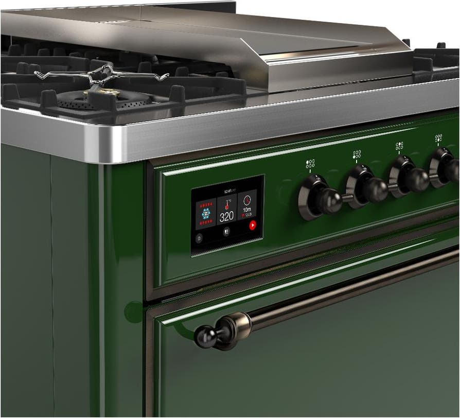 Ilve UM36FQNR3EGB Emerald Green With Burnished Trim, Natural Gas