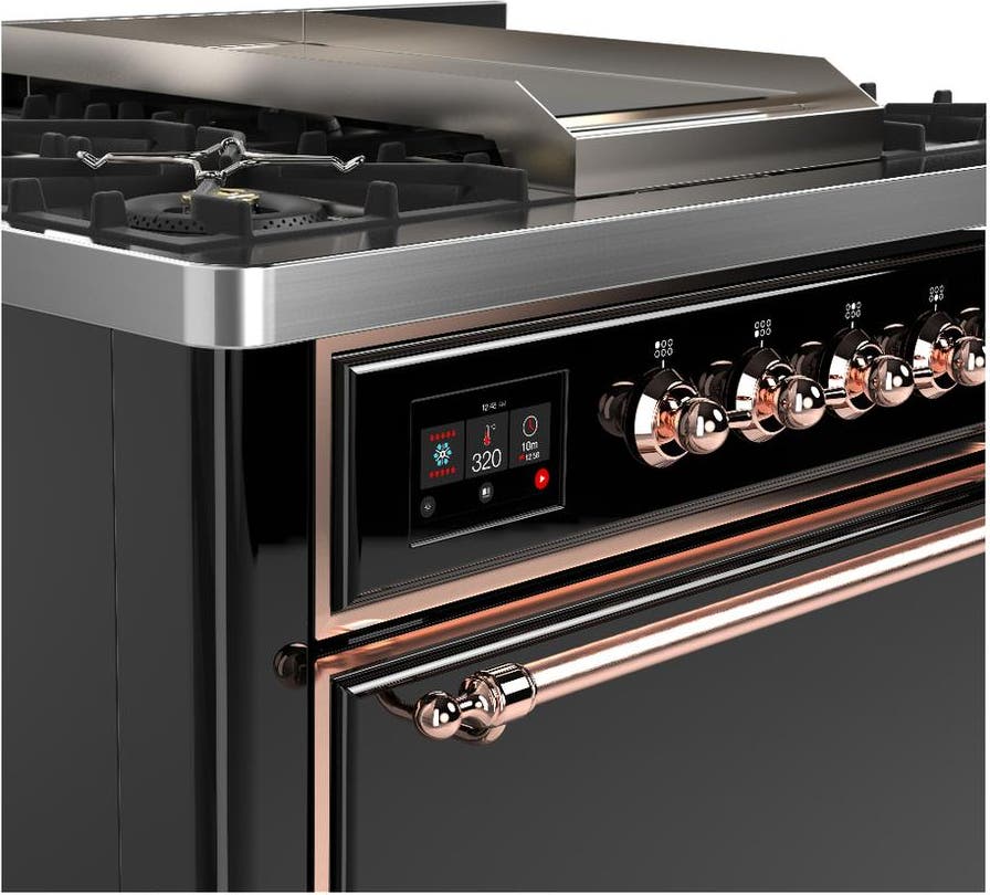 Ilve UM36FQNR3BKPLP Glossy Black With Copper Trim, Liquid Propane
