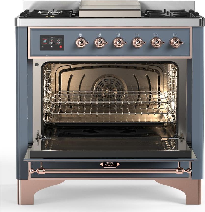 Ilve UM36FQNR3BGP Blue Grey With Copper Trim, Natural Gas