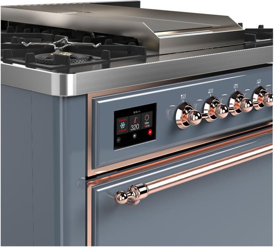 Ilve UM36FQNR3BGP Blue Grey With Copper Trim, Natural Gas