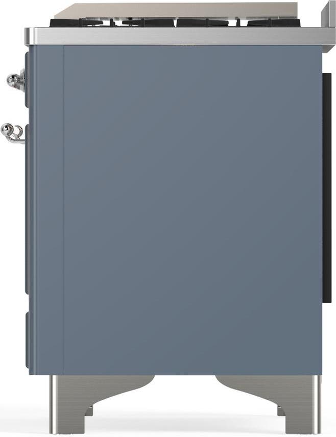 Ilve UM36FQNR3BGCLP Blue Grey With Chrome Trim, Liquid Propane