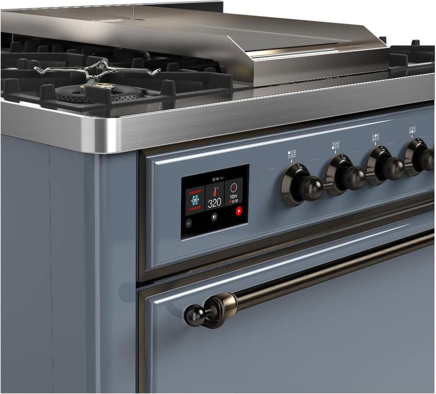 Ilve UM36FQNR3BGB Blue Grey With Burnished Trim, Natural Gas