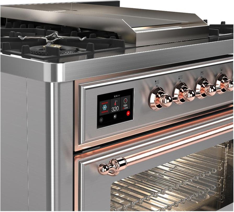 Ilve UM36FNR3SSPLP Stainless Steel With Copper Trim, Liquid Propane