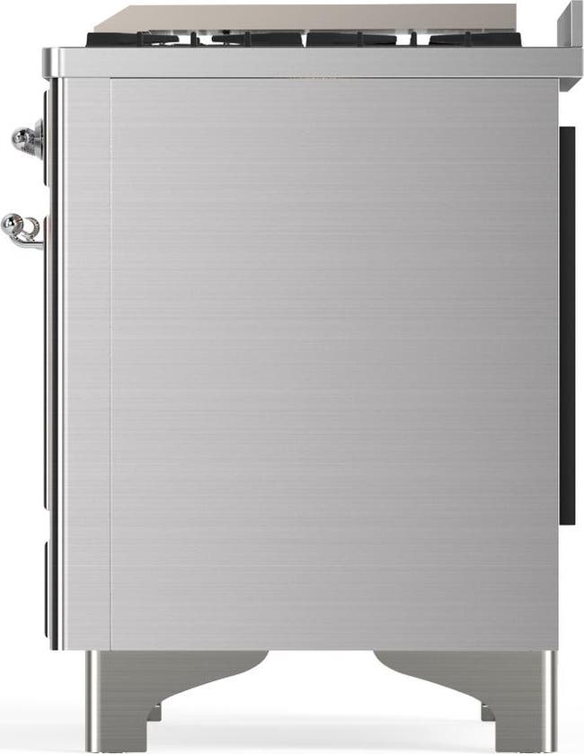 Ilve UM36FNR3SSC Stainless Steel With Chrome Trim, Natural Gas
