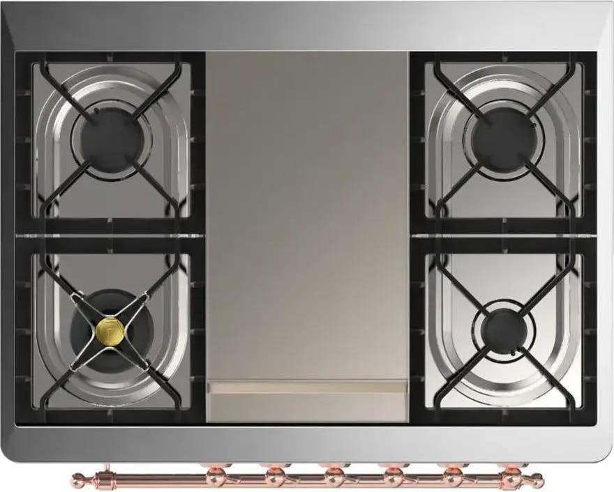 Ilve UM36FNR3RAPLP Ral With Copper Trim, Liquid Propane