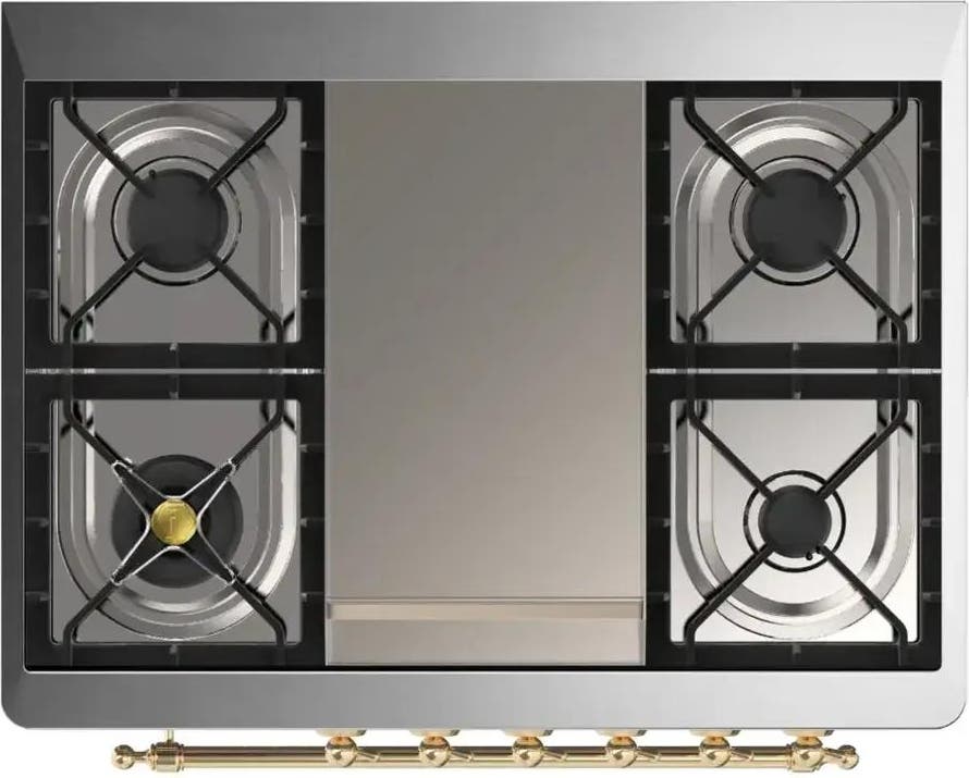 Ilve UM36FNR3RAG Ral With Brass Trim, Natural Gas