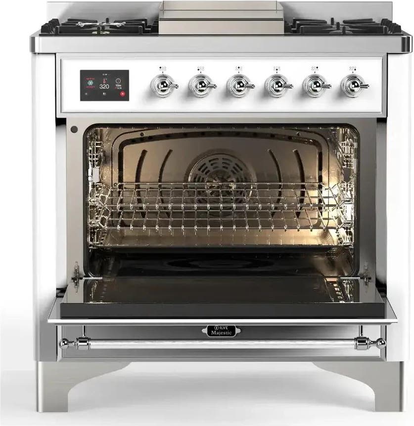 Ilve UM36FNR3RACLP Ral With Chrome Trim, Liquid Propane