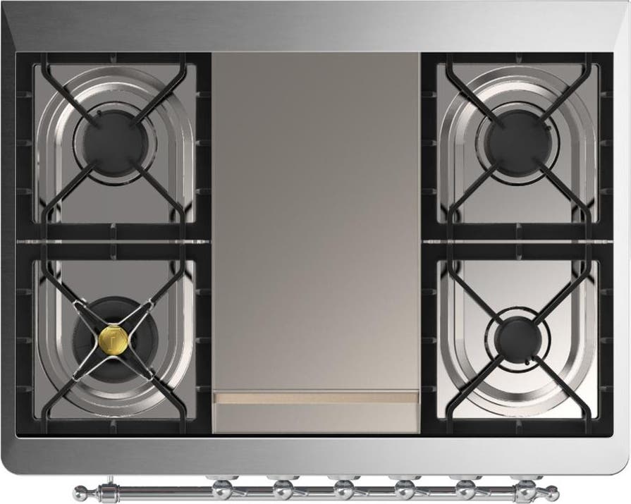 Ilve UM36FNR3MGCLP Matte Graphite With Chrome Trim, Liquid Propane