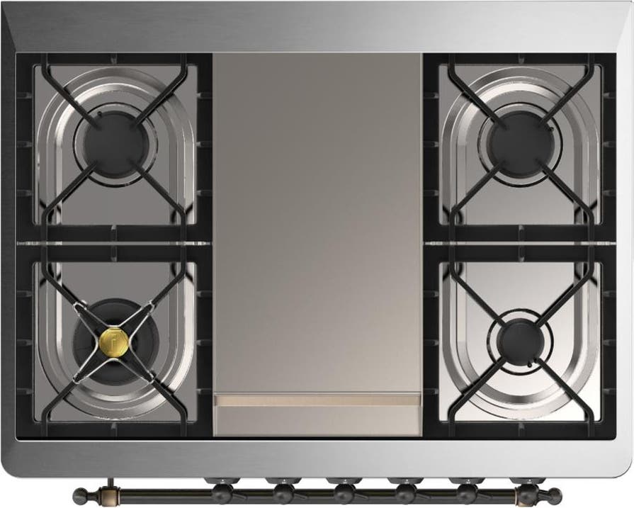 Ilve UM36FNR3MGB Matte Graphite With Burnished Trim, Natural Gas