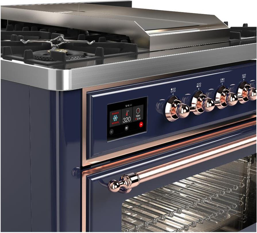 Ilve UM36FNR3MBP Midnight Blue With Copper Trim, Natural Gas