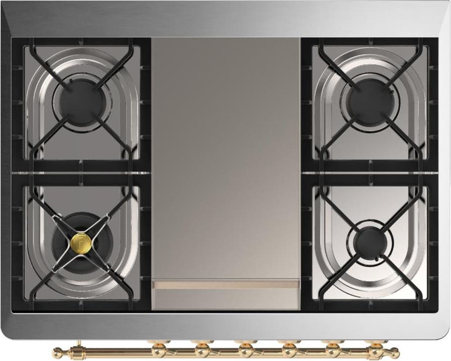 Ilve UM36FNR3MBGLP Midnight Blue With Brass Trim, Liquid Propane