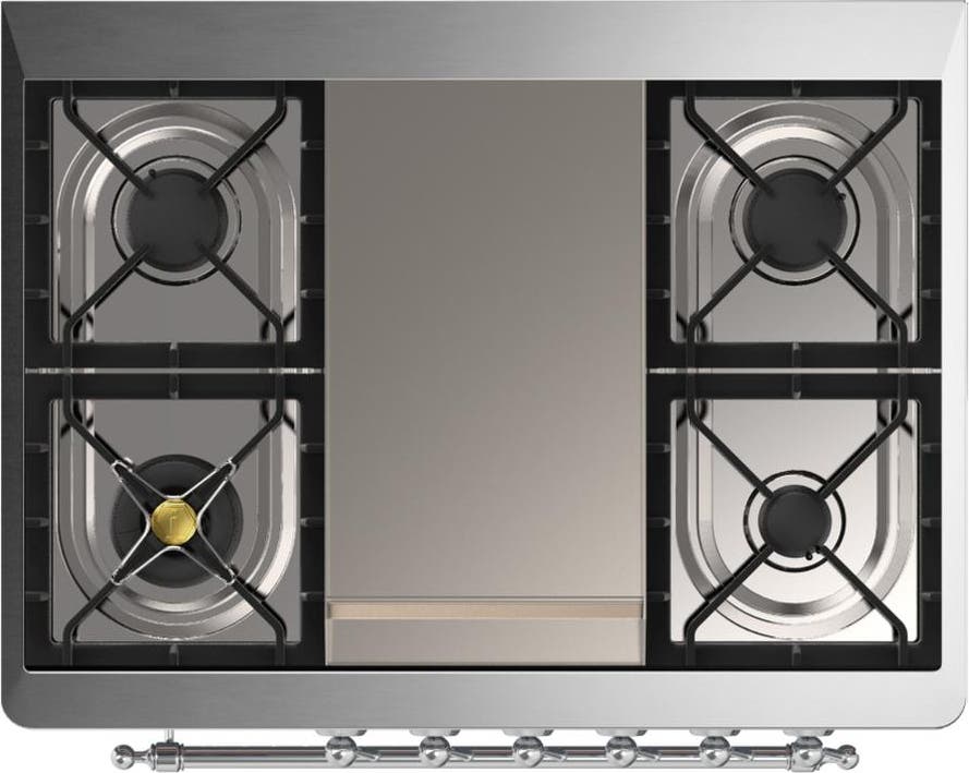Ilve UM36FNR3MBCLP Midnight Blue With Chrome Trim, Liquid Propane