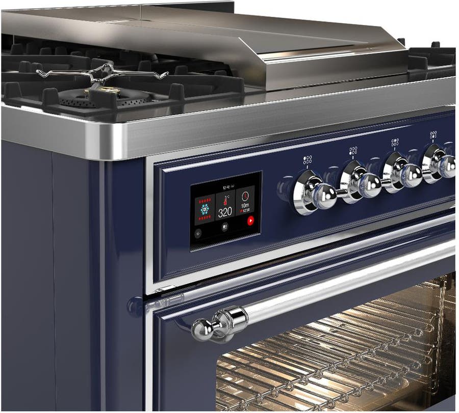 Ilve UM36FNR3MBCLP Midnight Blue With Chrome Trim, Liquid Propane