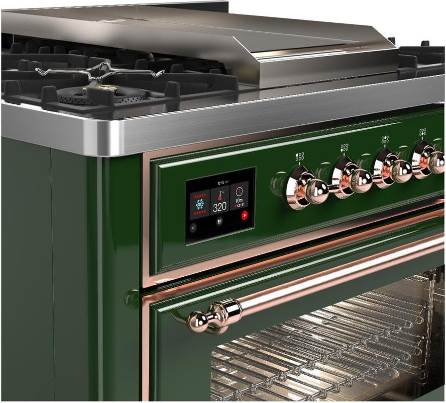 Ilve UM36FNR3EGP Emerald Green With Copper Trim, Natural Gas