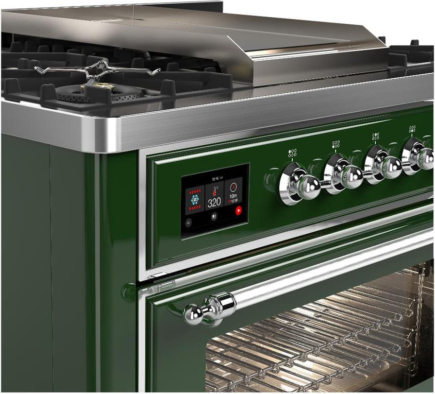 Ilve UM36FNR3EGC Emerald Green With Chrome Trim, Natural Gas