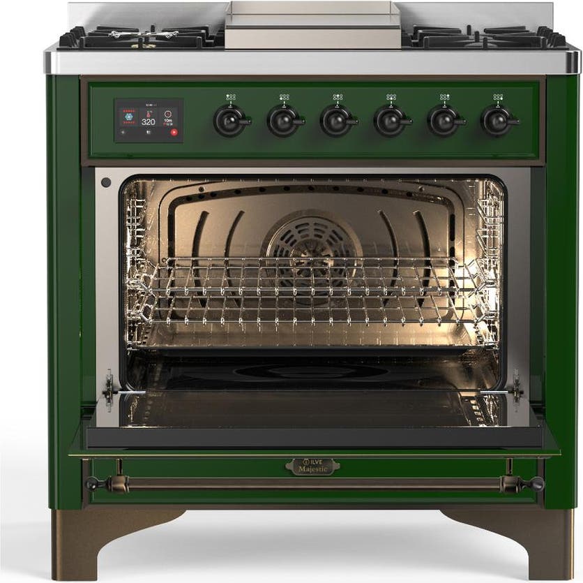 Ilve UM36FNR3EGB Emerald Green With Burnished Trim, Natural Gas