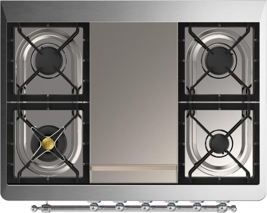 Ilve UM36FNR3BUC Burgundy With Chrome Trim, Natural Gas