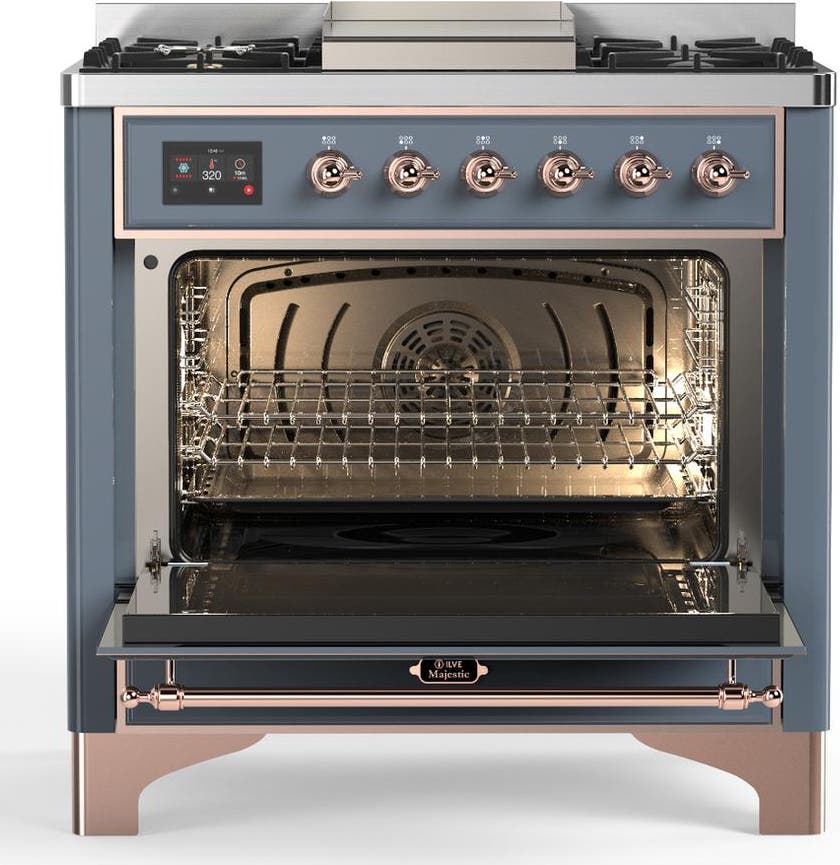 Ilve UM36FNR3BGPLP Blue Grey With Copper Trim, Liquid Propane
