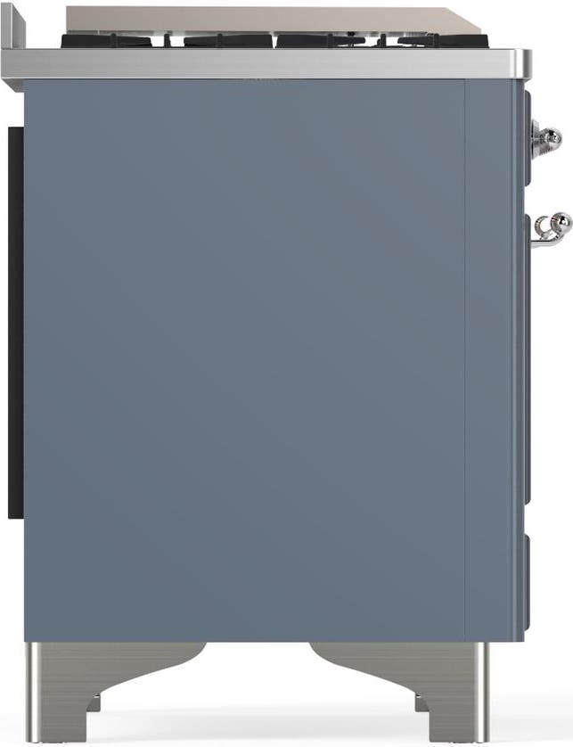 Ilve UM36FNR3BGC Blue Grey With Chrome Trim, Natural Gas