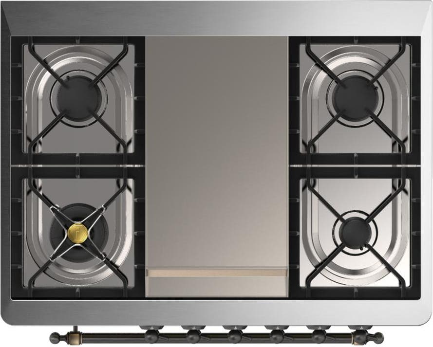 Ilve UM36FNR3BGB Blue Grey With Burnished Trim, Natural Gas