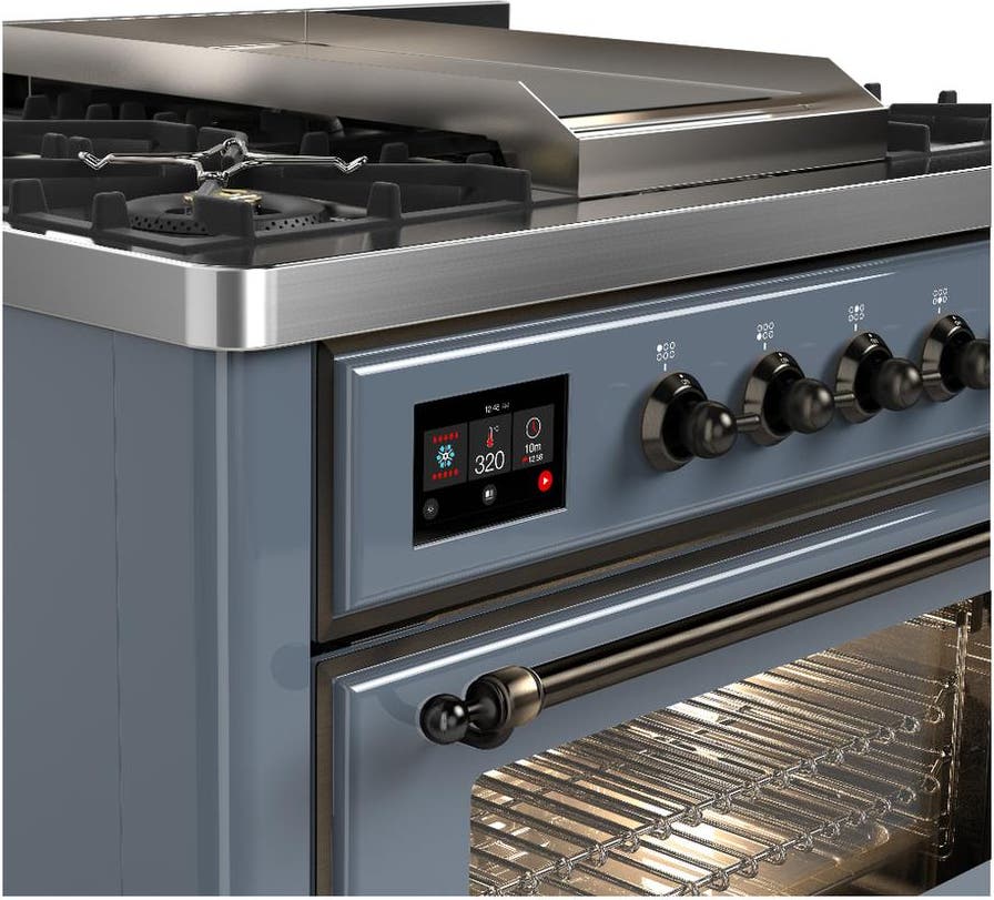 Ilve UM36FNR3BGB Blue Grey With Burnished Trim, Natural Gas