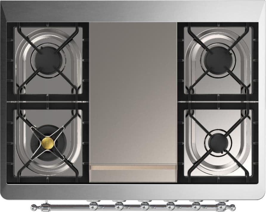 Ilve UM36FNR3AWCLP Antique White With Chrome Trim, Liquid Propane