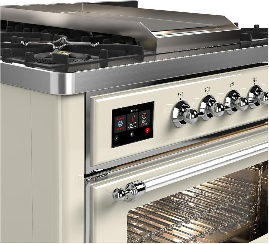 Ilve UM36FNR3AWC Antique White With Chrome Trim, Natural Gas