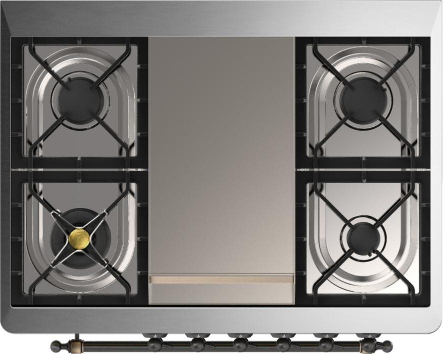 Ilve UM36FNR3AWBLP Antique White With Burnished Trim, Liquid Propane