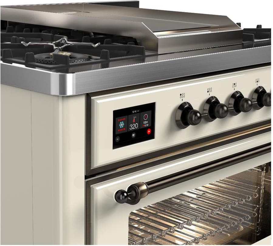 Ilve UM36FNR3AWB Antique White With Burnished Trim, Natural Gas