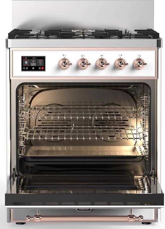 Ilve UM30QNR3WHP White With Copper Trim, Natural Gas