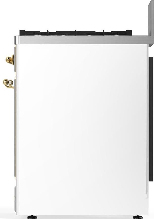 Ilve UM30QNR3WHGLP White With Brass Trim, Liquid Propane