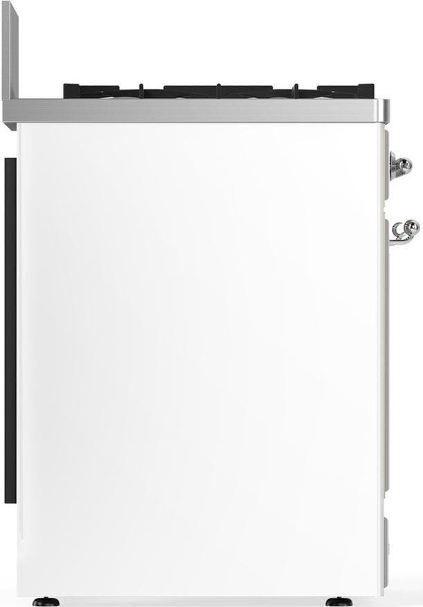 Ilve UM30QNR3WHC White With Chrome Trim, Natural Gas