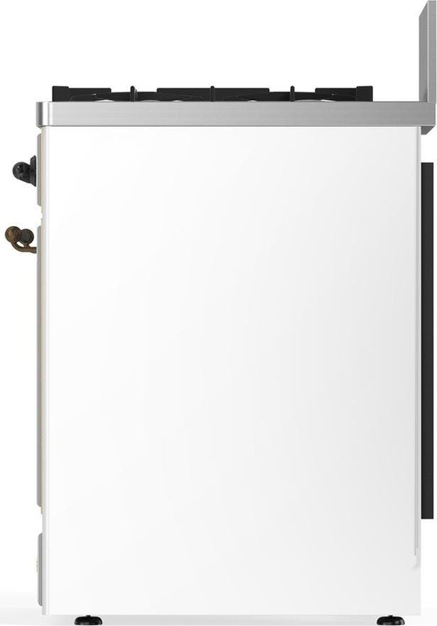Ilve UM30QNR3WHBLP White With Burnished Trim, Liquid Propane