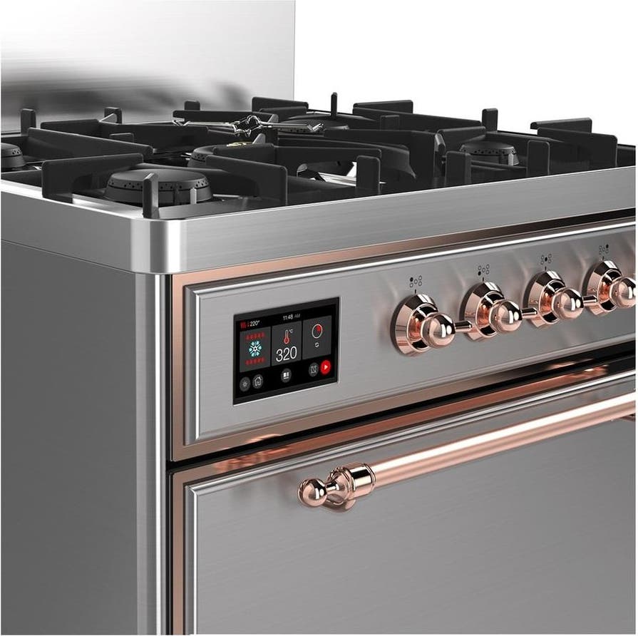 Ilve UM30QNR3SSP Stainless Steel With Copper Trim, Natural Gas