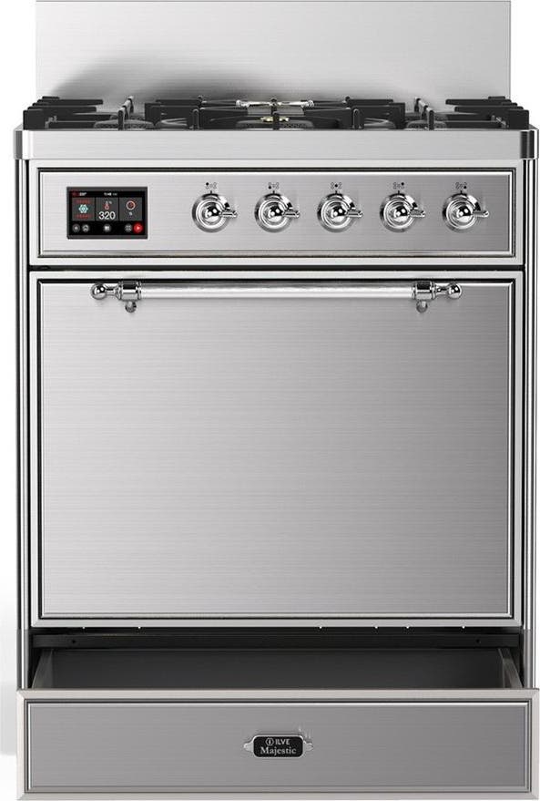 Ilve UM30QNR3SSCLP Stainless Steel With Chrome Trim, Liquid Propane