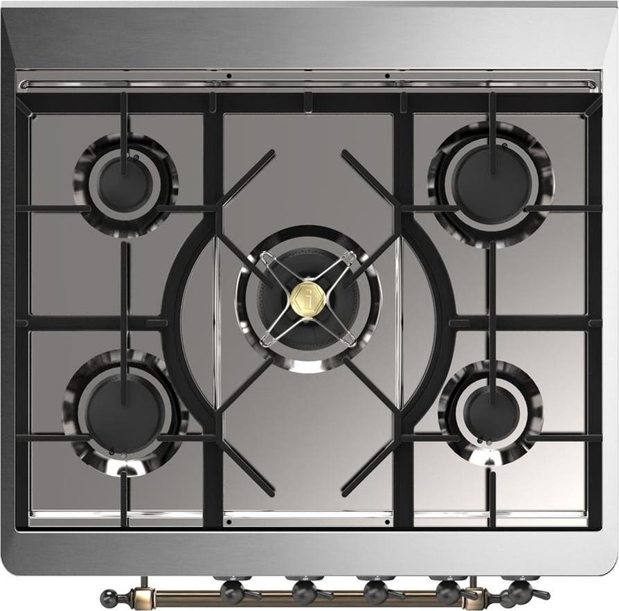 Ilve UM30QNR3SSBLP Stainless Steel With Burnished Trim, Liquid Propan...