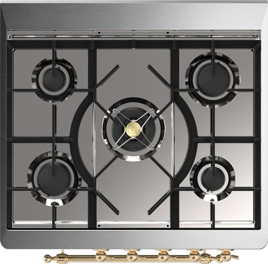 Ilve UM30QNR3MGG Matte Graphite With Brass Trim, Natural Gas