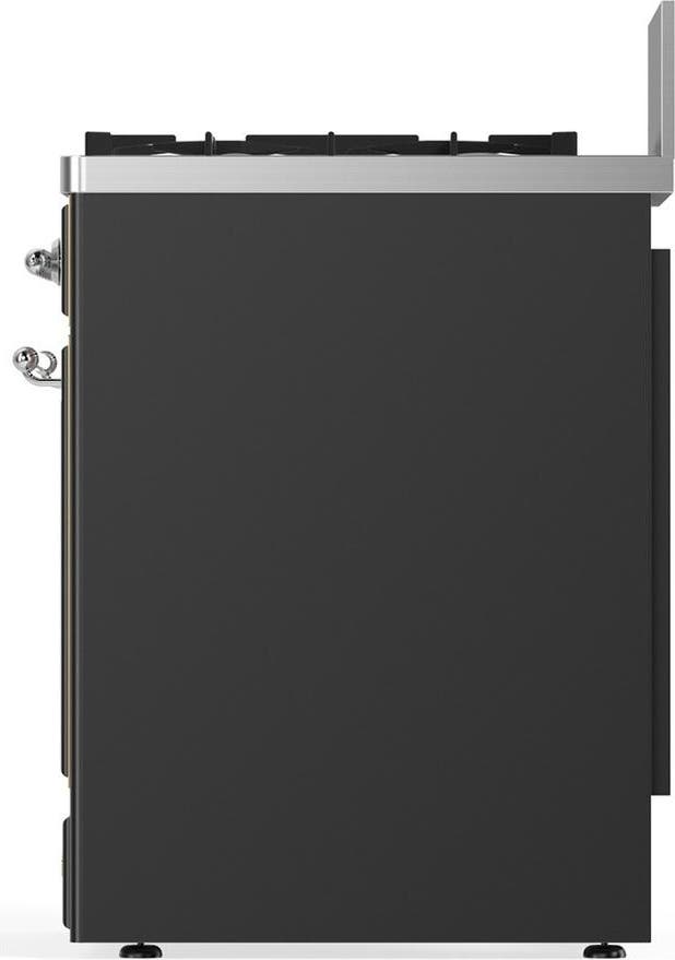 Ilve UM30QNR3MGC Matte Graphite With Chrome Trim, Natural Gas