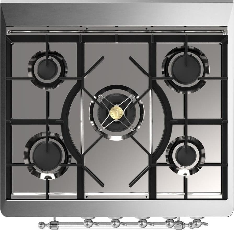 Ilve UM30QNR3MGC Matte Graphite With Chrome Trim, Natural Gas