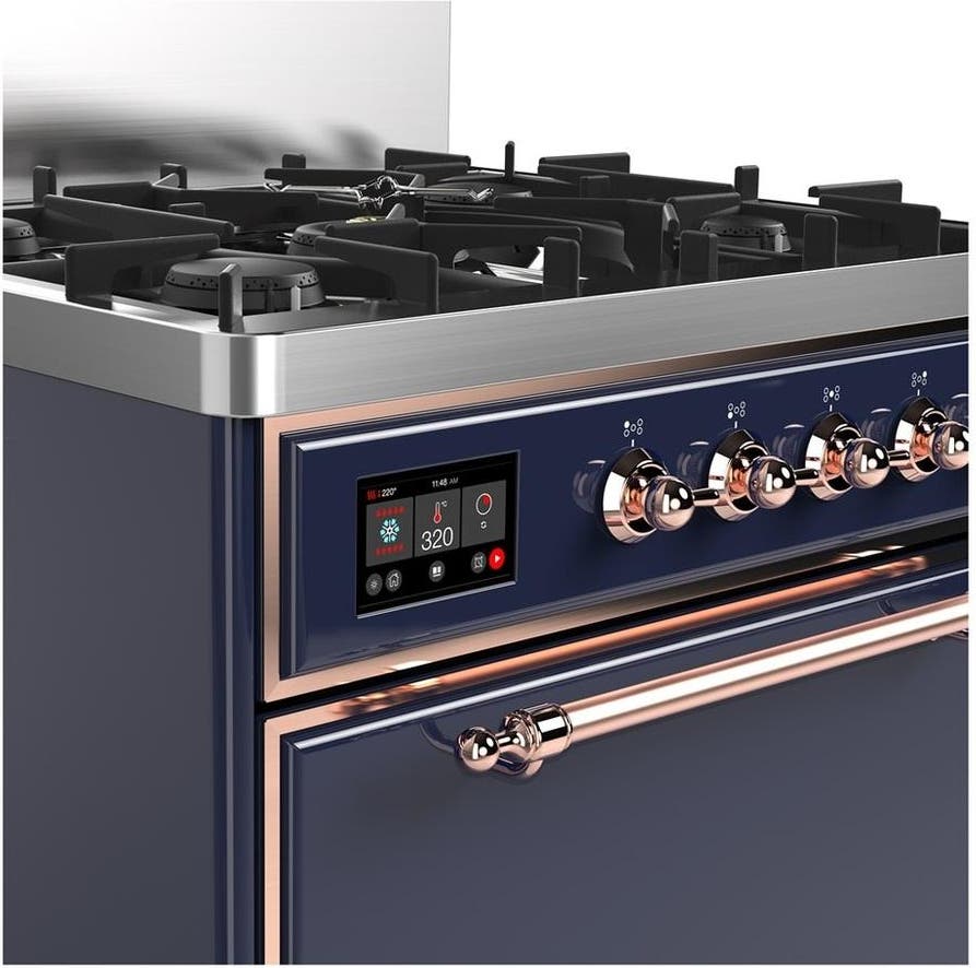 Ilve UM30QNR3MBP Midnight Blue With Copper Trim, Natural Gas